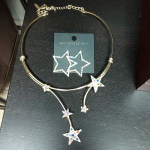 Star necklace and earrings
